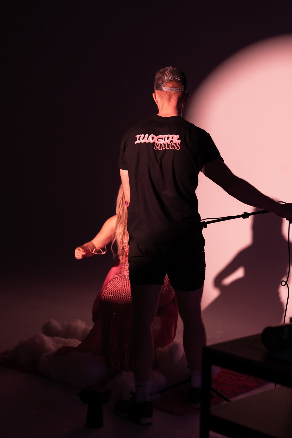 The Illogical crew on set under the spotlight